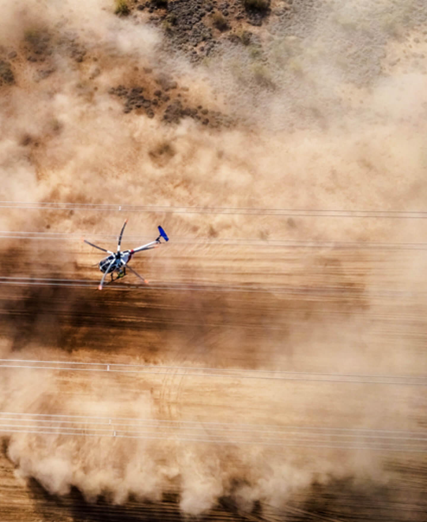 Rotorcraft in a dust storm